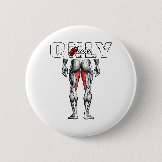 Nur Gewinner Bodybuilding Workout Gym Button (Vorderseite)