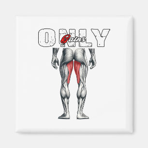 Nur Gewinner Bodybuilding Workout Gym Magnet