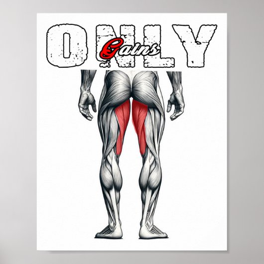 Nur Gewinner Bodybuilding Workout Gym Poster (Vorne)