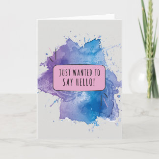 Nur gewollt, hello zu sagen karte