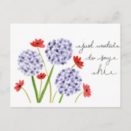 Nur gewollt, Hi zu sagen Postkarte