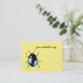 nur gewollt zu sagen.. (niedlich Käfer) Visitenkar Visitenkarte (Stehend Vorderseite)