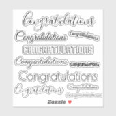 Nur Glückwünsche | Nur schwarz Aufkleber (Blatt)