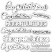 Nur Glückwünsche | Nur schwarz Aufkleber (Vorderseite)