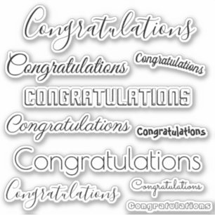 Nur Glückwünsche   Nur schwarz Aufkleber