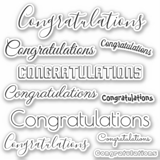 Nur Glückwünsche | Nur schwarz Aufkleber (Vorderseite)