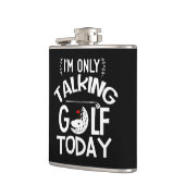 "Nur Golf sprechen heute" Custom Golf Geschenkflas Flachmann (Links)