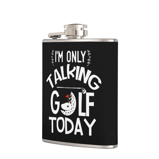 "Nur Golf sprechen heute" Custom Golf Geschenkflas Flachmann (Links)