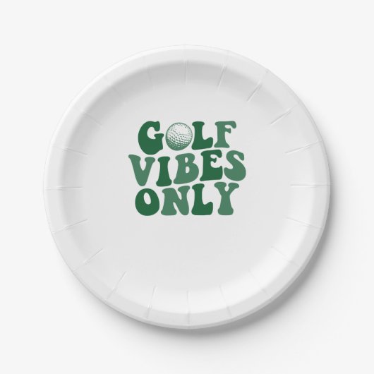 Nur Golf Vibes, Golf Lover Pappteller (Vorderseite)