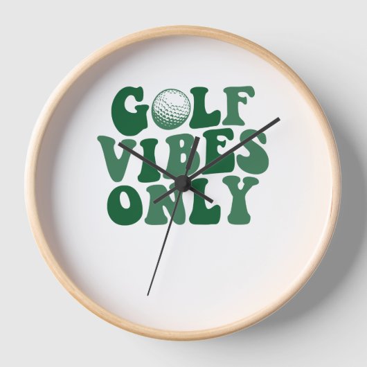 Nur Golf Vibes, Golf Lover Uhr (Vorderseite)