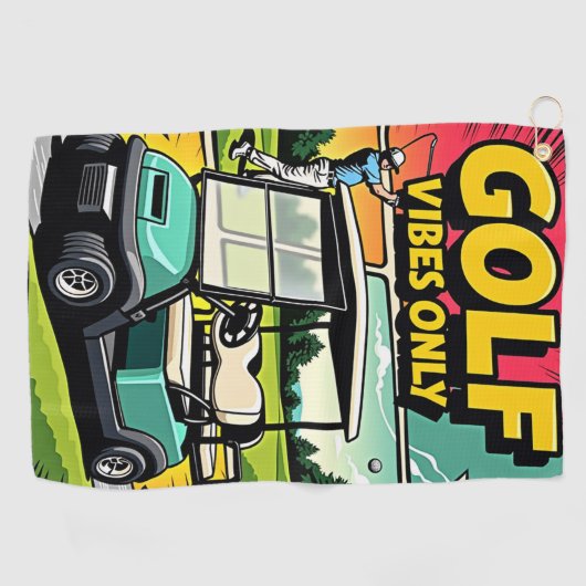 Nur Golf Vibes Golfhandtuch (Horizontal)
