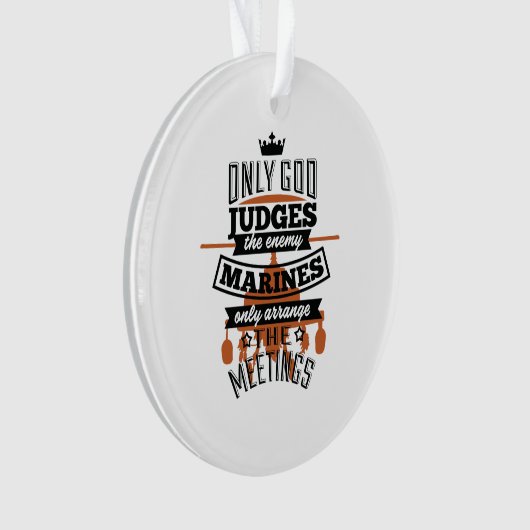 Nur Gott beurteilt die feindlichen Marines Ornament (Vorderseite)