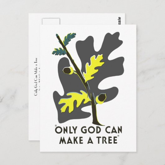 Nur Gott kann einen Baum machen Postkarte (Vorne/Hinten)