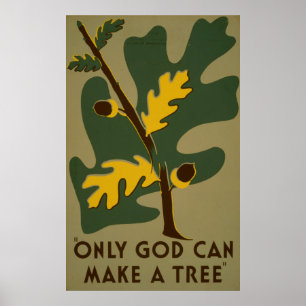 Nur Gott kann einen Baum WPA Vintages Plakat