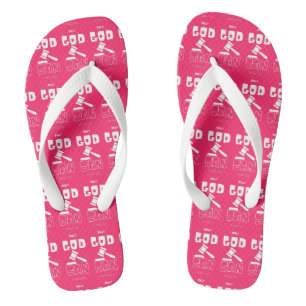 Nur Gott kann mich als rosa Unisex beurteilen Badesandalen
