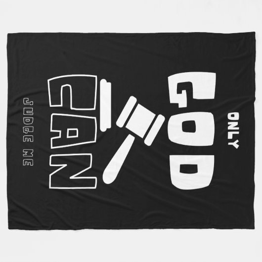 Nur Gott kann mich beurteilen Fleecedecke (Vorderseite (Horizontal))