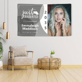 Nur Graduierte moderne Foto Gray Custom Banner
