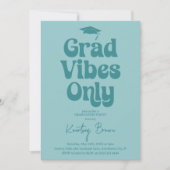 Nur Graduierungspartei von Retro Grad Vibes Einladung (Vorderseite)
