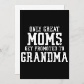 Nur große Mamas werden an Oma-T - Shirt befördert Einladung (Vorne/Hinten)