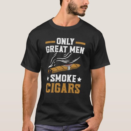 Nur große Männer rauchen Zigarren Tabak Zigarette T-Shirt (Vorderseite)