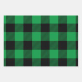Nur grün und schwarz Buffalo Karierte Weihnachten Geschenkpapier Set (Vorderseite 2)