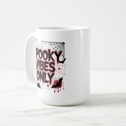 Nur gruselige Vibes Ästhetik Design-67503 Kaffeetasse (Vorderseite Links)