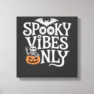Nur Gruselige Vibes Halloween Faultier Oversized T Leinwanddruck