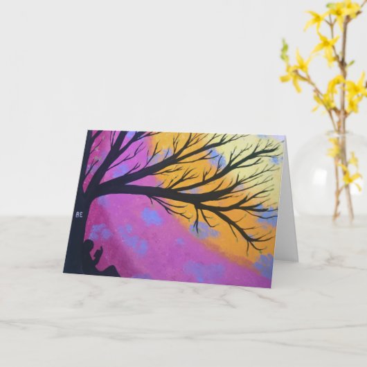 Nur Grußkarte sein Karte (Gelbe Blume)