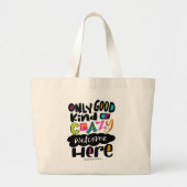 Nur gute Art von verrückter Big Tote Bag Jumbo Stoffbeutel (Vorne)