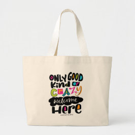 Nur gute Art von verrückter Big Tote Bag Jumbo Stoffbeutel