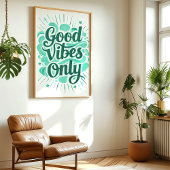 Nur gute Bilder: Aquamarine Typografie Kunstdruckk Poster