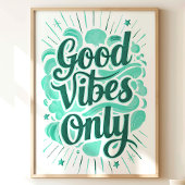 Nur gute Bilder: Aquamarine Typografie Kunstdruckk Poster