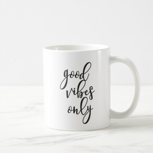 Nur gute Schwingungen Kaffeetasse (Rechts)