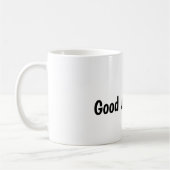 Nur gute Schwingungen Typografie-Design Kaffeetasse (Links)