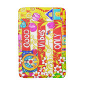 Nur gute Tiere, Friedenszeichen, Flagge, Daisien,  Badematte (Vorderseite Vertikal)