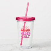 Nur gute Tiere - Typografie der Fun 60's Acryltrinkbecher (Rückseite)