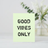 NUR GUTE VIBEN. POSTKARTE (Stehend Vorderseite)