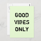 NUR GUTE VIBEN. POSTKARTE (Vorne/Hinten)
