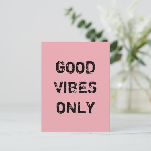 NUR GUTE VIBEN. POSTKARTE (Stehend Vorderseite)