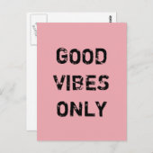 NUR GUTE VIBEN. POSTKARTE (Vorne/Hinten)
