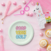 Nur gute Vibes 7" runder Papier-Teller Pappteller (Party)