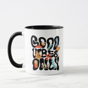 Nur gute Vibes Abstrakter Tropencocktail Tasse