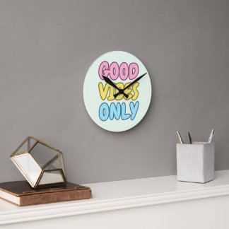 Nur gute Vibes Acryl Wanduhr