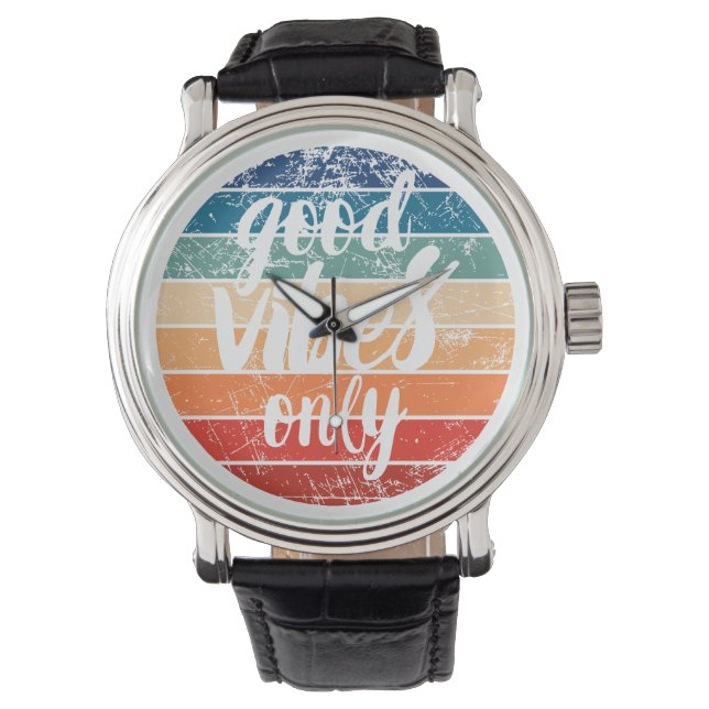 Nur gute Vibes Armbanduhr (Vorderseite)