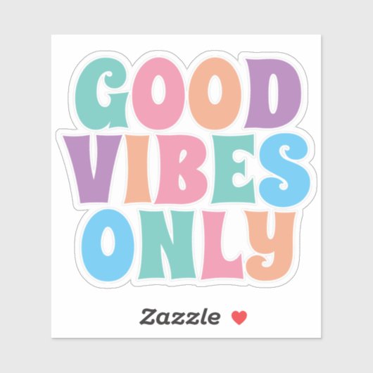 Nur gute Vibes Aufkleber (Blatt)