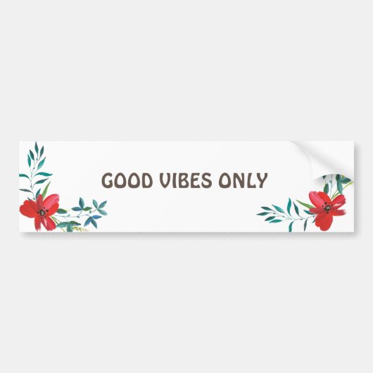 NUR GUTE VIBES AUTOAUFKLEBER (Vorne)