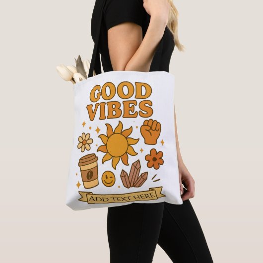 Nur gute Vibes – Bearbeitbare Kunst Tasche (Von Nahem)