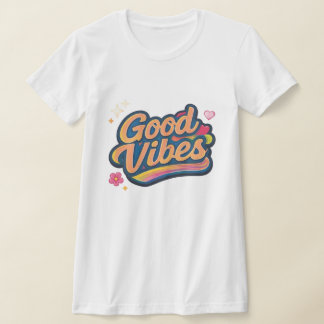 Nur gute Vibes Damen Ästhetik T-Shirt