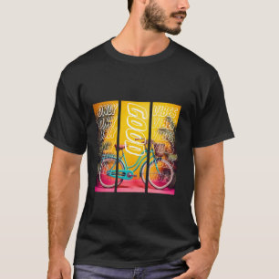 Nur Gute Vibes Fahrrad Kunst T-Shirt