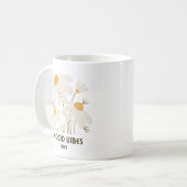 Nur gute Vibes Floral Tasse (Vorderseite Links)